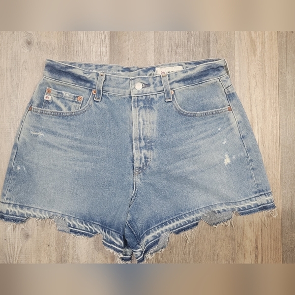 Ag Adriano Goldschmied Alexxis High Rise Wedgie Shorts SZ 29 - Picture 2 of 6